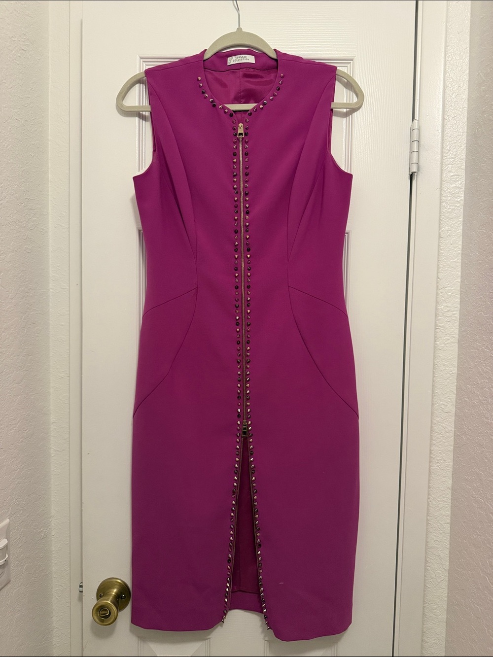 Versace Collection Fuchsia Sheath Dress, Size S